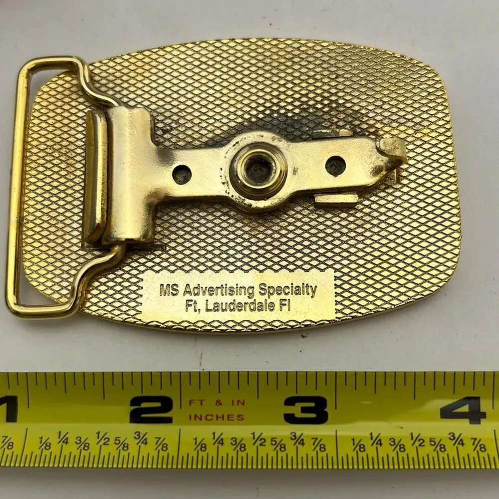 Men's Goldtone Metal‎ Arrow Emblem Rectangular Western Belt Buckle
